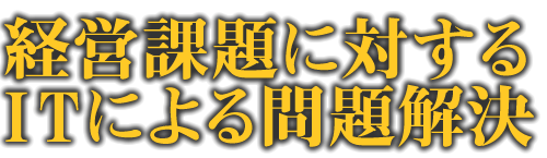 経営課題に対するITによる問題解決